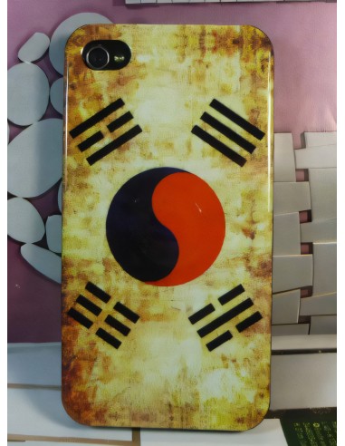Coque Iphone 4 et 4S Drapeau vintage Corée du Sud