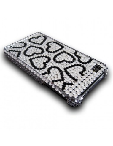 Coque Iphone 4 et 4S Fantaisie Strass et Cœurs