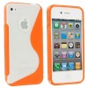 Coque iPhone 4 et 4S Silicone S-Line Orange