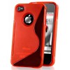 Coque iPhone 4 et 4S Silicone S-Line Rouge