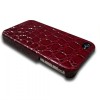 Coque iPhone 4 et 4S Style Croco Bordeau
