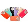 Coque iPhone 4 Fleur Luxe Rouge