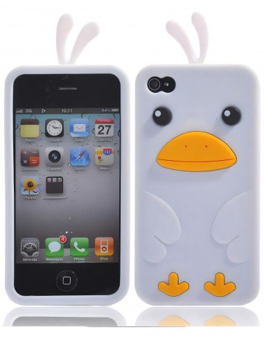Coque Iphone 4 Silicone Canard Mignon
