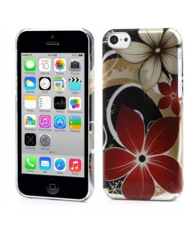 Coque Iphone 5C Silicone Fleurs