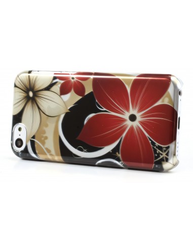 Coque Iphone 5C Silicone Fleurs