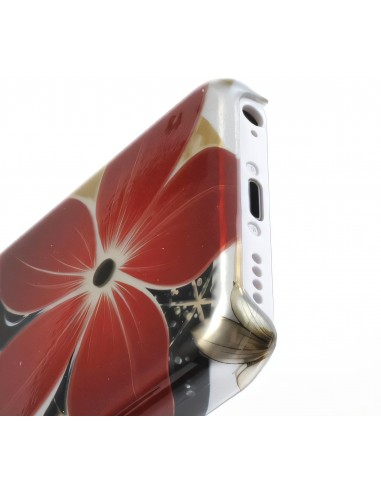 Coque Iphone 5C Silicone Fleurs