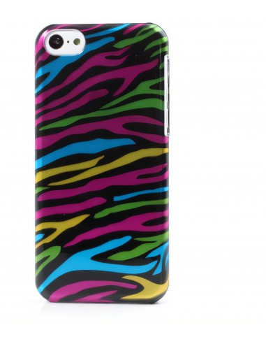 Coque Iphone 5C Silicone Zèbre Couleur