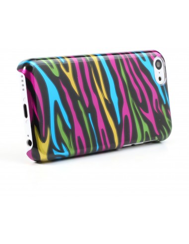 Coque Iphone 5C Silicone Zèbre Couleur