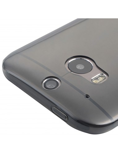 Coque HTC One M8 Silicone Baseus Air Noir Transpant