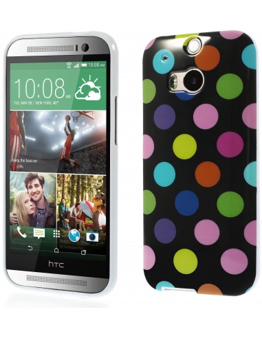 Coque HTC One M8 Silicone Polka