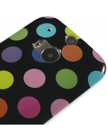 Coque HTC One M8 Silicone Polka