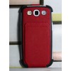 Etui Galaxy S3 Simili Cuir Rouge