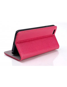 Etui cuir iPhone 6 et 6s - cuir Magnetic Fushia Etui cuir iPhone 6 et 6s - cuir Magnetic Fushia
