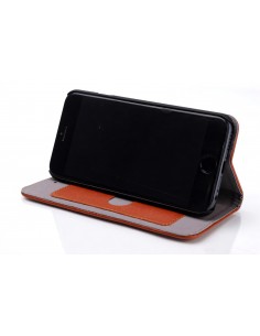 Etui cuir iPhone 6 et 6s - cuir Magnetic marron Etui cuir iPhone 6 et 6s - cuir Magnetic marron