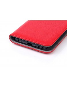 Etui cuir iPhone 6 et 6s - cuir Magnetic Rouge Etui cuir iPhone 6 et 6s - cuir Magnetic Rouge