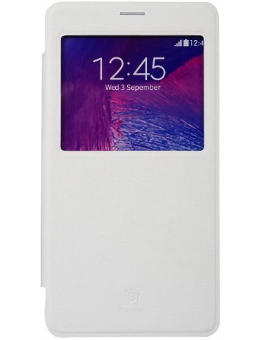 Etui Galaxy Note 4 Cuir Baseus avec fenetre