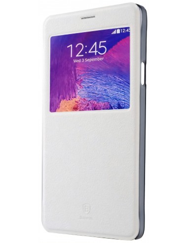 Etui Galaxy Note 4 Cuir Baseus avec fenetre
