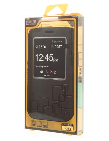 Etui Galaxy Note 4 Cuir avec fenetre Kakusiga
