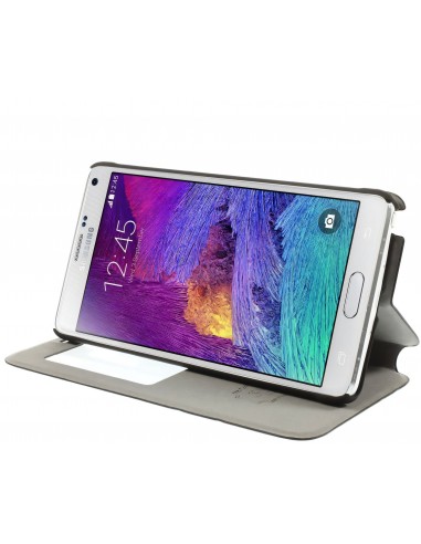 Etui Galaxy Note 4 Cuir avec fenetre Kakusiga