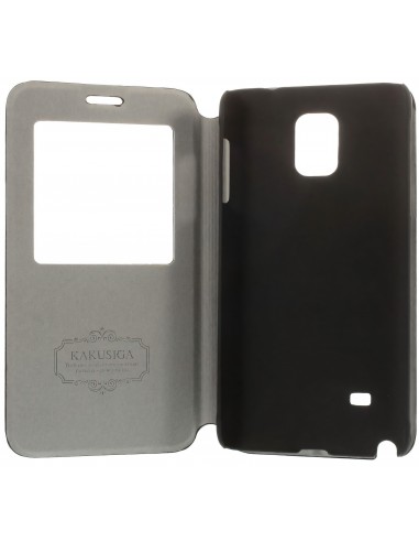 Etui Galaxy Note 4 Cuir avec fenetre Kakusiga
