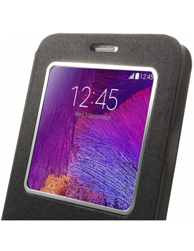 Etui Galaxy Note 4 Cuir avec fenetre Kakusiga