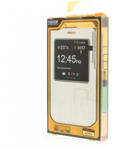 Etui Galaxy Note 4 Cuir avec fenetre Kakusiga