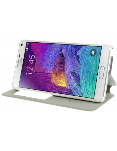 Etui Galaxy Note 4 Cuir avec fenetre Kakusiga
