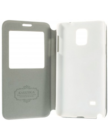 Etui Galaxy Note 4 Cuir avec fenetre Kakusiga