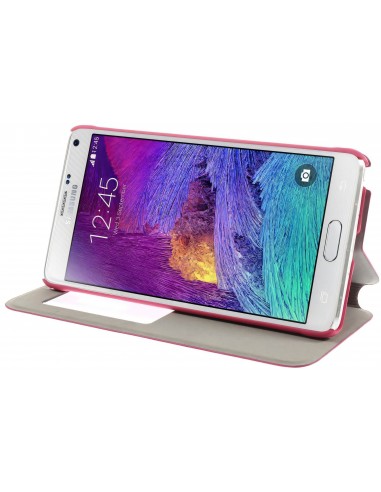 Etui Galaxy Note 4 Cuir avec fenetre Kakusiga