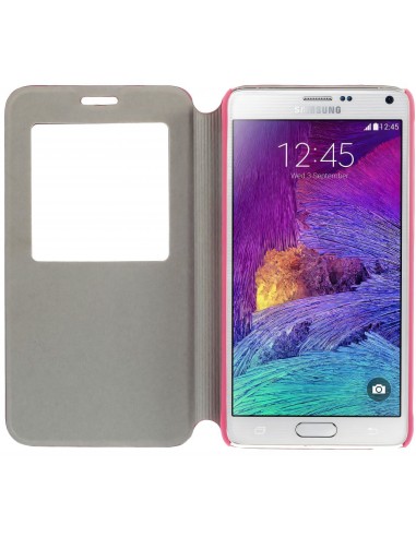 Etui Galaxy Note 4 Cuir avec fenetre Kakusiga