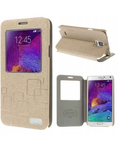 Etui Galaxy Note 4 Cuir avec fenetre Kakusiga