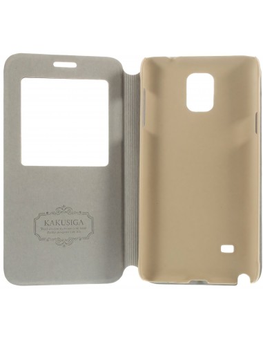 Etui Galaxy Note 4 Cuir avec fenetre Kakusiga