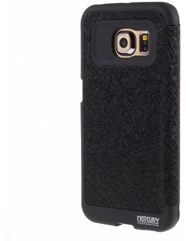 Etui Galaxy S6 Edge Cuir avec fenetre Mercury