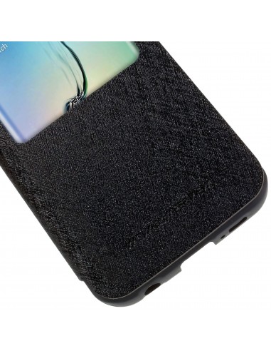 Etui Galaxy S6 Edge Cuir avec fenetre Mercury