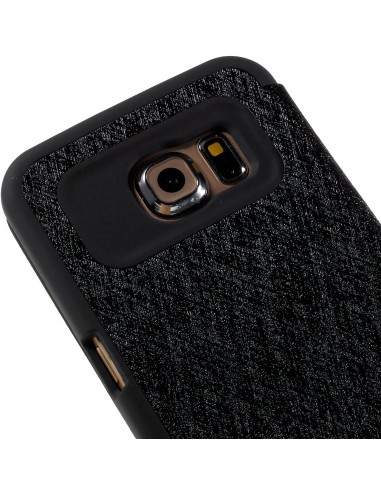 Etui Galaxy S6 Edge Cuir avec fenetre Mercury