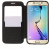 Etui Galaxy S6 Edge Cuir avec fenetre Mercury