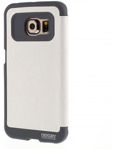 Etui Galaxy S6 Edge Cuir avec fenetre Mercury