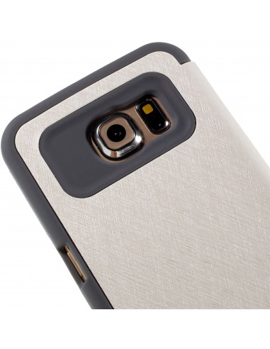 Etui Galaxy S6 Edge Cuir avec fenetre Mercury