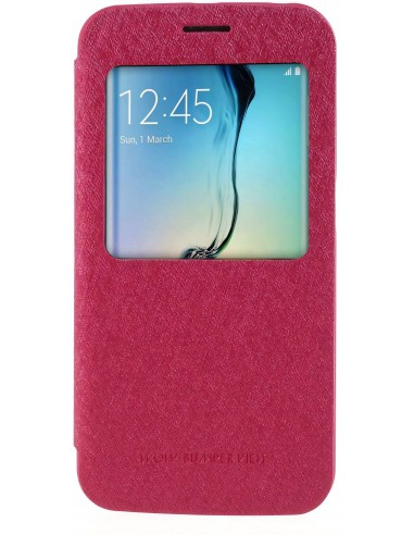 Etui Galaxy S6 Edge Cuir avec fenetre Mercury