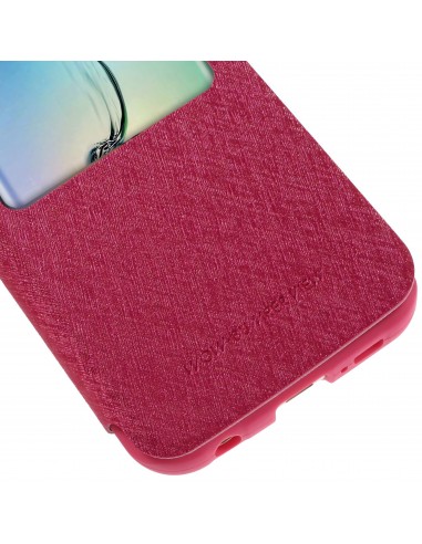 Etui Galaxy S6 Edge Cuir avec fenetre Mercury