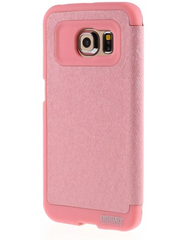 Etui Galaxy S6 Edge Cuir avec fenetre Mercury