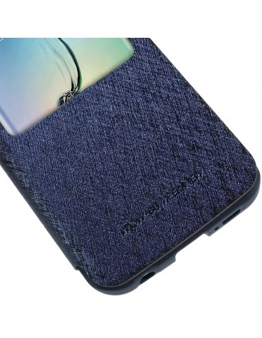 Etui Galaxy S6 Edge Cuir avec fenetre Mercury