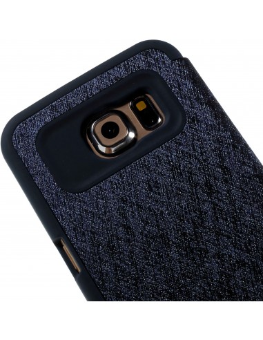 Etui Galaxy S6 Edge Cuir avec fenetre Mercury