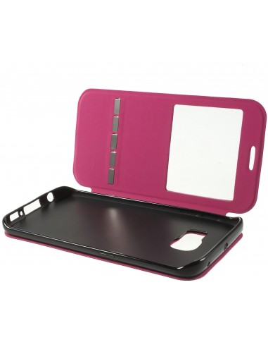 Etui Galaxy S6 Edge Slide avec fenetre