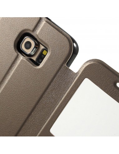 Etui Galaxy S6 Edge Slide avec fenetre