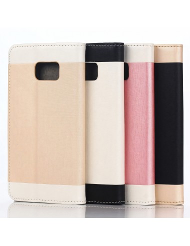 Etui Galaxy S6 Edge Plus Cuir Bi-Couleur
