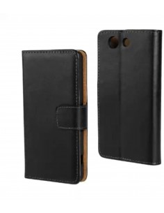 Etui Xperia Z3 Compact Split Cuir Noir Etui Xperia Z3 Compact Split Cuir Noir