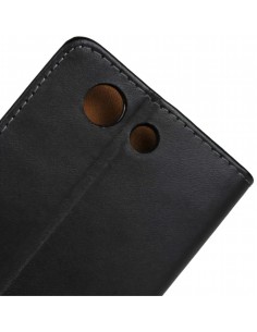 Etui Xperia Z3 Compact Split Cuir Noir Etui Xperia Z3 Compact Split Cuir Noir
