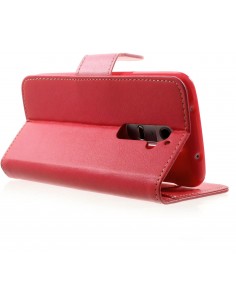 Etui LG G2 Simili Cuir Litchi Rouge Etui LG G2 Simili Cuir Litchi Rouge