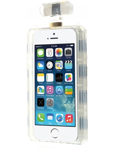 Coque Iphone 5S et 5 fantaisie Bouteille de Parfum Diamant avec chaine